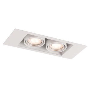 Oprawa wpuszczana podwójna EBINO biała 7316 SHILO