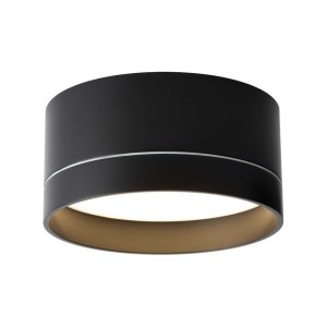 Lampa natynkowa TOSA czarna o średnicy 20cm na żarówkę GX53 SHILO