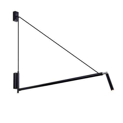 Kinkiet NURH BLACK czarny 9019 SHILO DOHAR