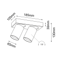 Lampa sufitowa spot TARUMI czarna 7972 SHILO