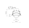 Lampa sufitowa oczko podtynkowe MONO SLIDE Satynowy złoty 10798 Nowodvorski