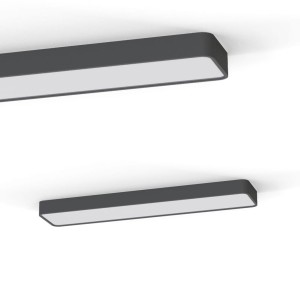 Lampa sufitowa SOFT LED GRAPHITE 90x20 grafitowa o zaokrąglonych brzegach Nowodvorski Lighting