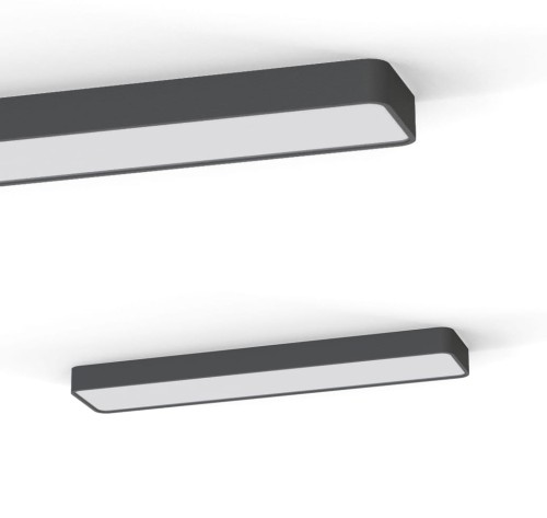 Lampa sufitowa SOFT LED GRAPHITE 90x20 grafitowa o zaokrąglonych brzegach Nowodvorski Lighting