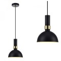 Lampa wisząca nowoczesna LARRY 1L Czarny/Złoty Szczotkowany Markslojd