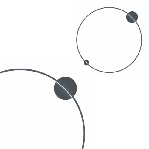 Lampa sufitowa Saturno Czarny 46W LED ML8860 Milagro