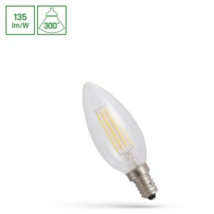 Żarówka świeczka LED 5,5W E14 neutralna WOJ+14388_5.5W Spectrum
