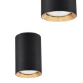 Spot tuba MANACOR czarno-złota 6x9cm GU10 LIGHT PRESTIGE