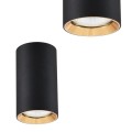 Spot tuba MANACOR czarno-złota 6x13cm GU10 LIGHT PRESTIGE