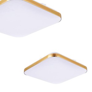 Plafon BABILON kwadratowy mały złoty 4000K barwa neutralna LP-335/1C S 4GD square Light Prestige