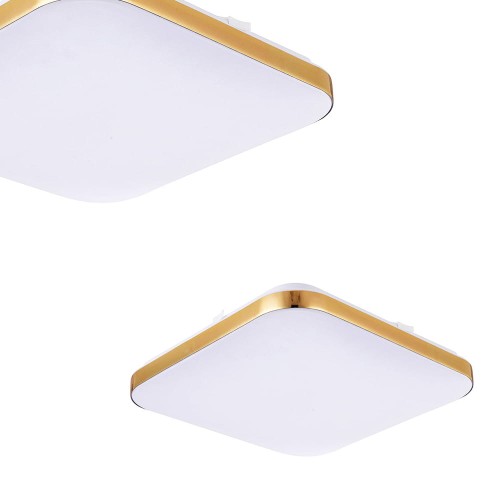 Plafon BABILON kwadratowy mały złoty 4000K barwa neutralna LP-335/1C S 4GD square Light Prestige