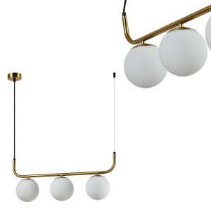 Lampa wisząca Alisa 3xE14 złota/biała LP-005/3L GD Light Prestige