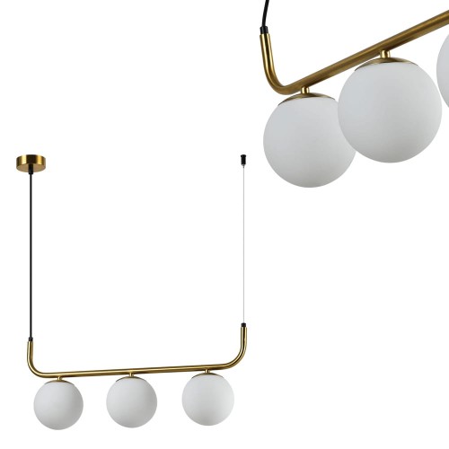 Lampa wisząca Alisa 3xE14 złota/biała LP-005/3L GD Light Prestige