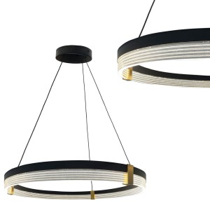 Lampa wisząca Plum 1 LED CCT średnia czarna LP-0407/1P M BK Triangle Light Prestige