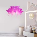 Lampa wisząca Farfalla 1 ciemny róż motyle 50cm Light Prestige