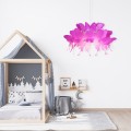 Lampa wisząca Farfalla 1 ciemny róż motyle 50cm Light Prestige