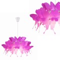 Lampa wisząca Farfalla 1 ciemny róż motyle 50cm Light Prestige