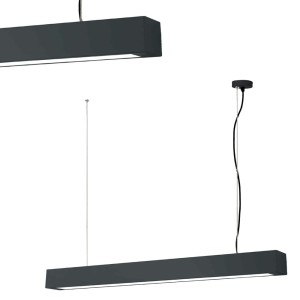 Lampa wisząca Ibros duża 24W CCT IP20 1xLED czarna LP-7001/1P 20 BK-93 24 CCT Light Prestige