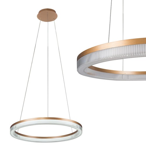 Lampa wisząca Midway Cristal duża triangle 1xLED LP-033/1P L GD Cristal Triangle Light Prestige