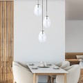 Lampa wisząca Fondi 3 na okrągłej rozetce ze szklanymi kloszami w kształcie łezki Light Prestige