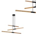 Lampa wisząca Lugano 3 LED 48W z drewnianymi ramionami Light Prestige