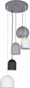 Lampa wisząca TEMPRE na okrągłej rozecie z 5 kloszami TK Lighting