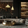 Lampa wisząca CAPITAL GOLD Ø46cm 1xGX53 MLP0951 Milagro