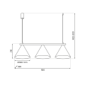 Lampa wisząca CAPITAL CZARNY-ZŁOTY 3XGX53 MLP0937 Milagro