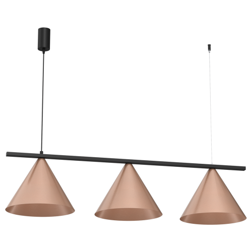 Lampa wisząca CAPITAL CZARNY-MIEDZIANY 3XGX53 MLP0940 Milagro