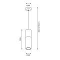 Lampa Wisząca Ricky Czarny 1xGU10 CZARNY 1xGU10 IP20 ML1088 Milagro
