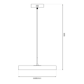 Lampa wisząca DISC 38W LED CZARNY + ZŁOTY 4000K 38W LED IP20 ML1065 Milagro