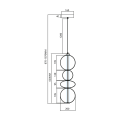 Lampa wisząca DAPHNE WHITE 36W ZŁOTY Ciepła 3000K 36W LED IP20 ML0863 Milagro