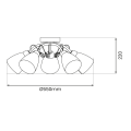 Lampa sufitowa PIREUS 5xE27 ML1276 Milagro