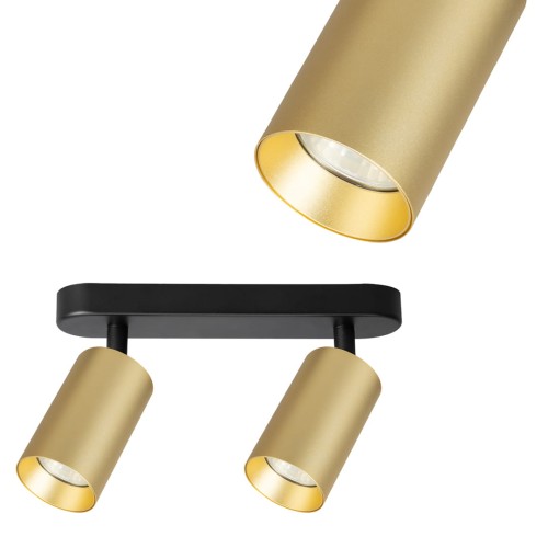 Oprawa reflektorki sufitowe Pipe Spot Złoty 2xGU10 ML1161 Milagro