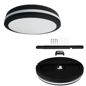 Plafon Marlon 12W 4000K Czarny IP54 EKP0474 Eko-Light