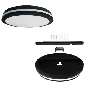 Plafon Marlon 48W 4000K Czarny IP54 EKP0477 Eko-Light