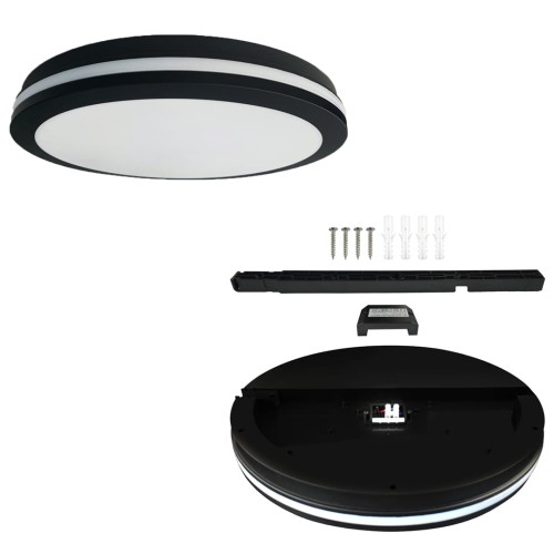 Plafon Marlon 48W 4000K Czarny IP54 EKP0477 Eko-Light