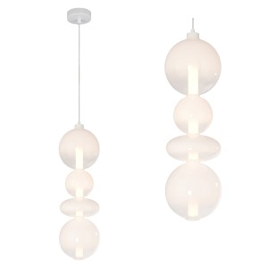 Lampa wisząca DAPHNE WHITE 36W ZŁOTY Ciepła 3000K 36W LED IP20 ML0863 Milagro
