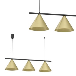 Lampa wisząca CAPITAL CZARNY-ZŁOTY 3XGX53 MLP0937 Milagro