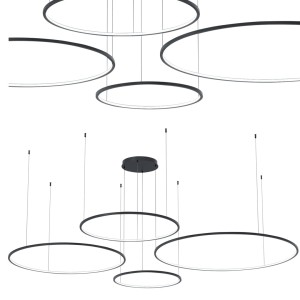 Lampa wisząca Saturno Black 120W LED ML0848 Milagro