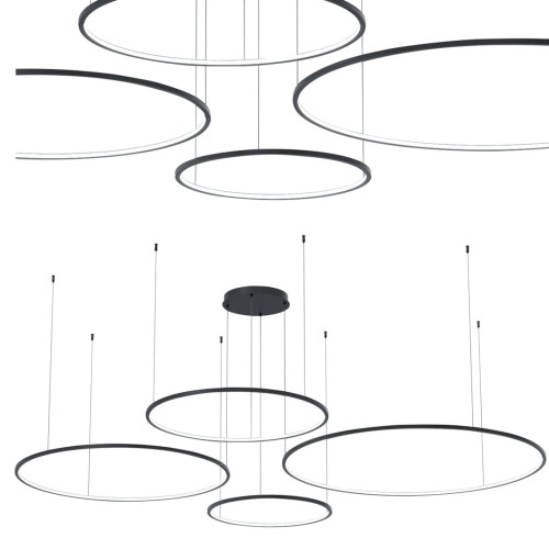 Lampa wisząca Saturno Black 120W LED ML0848 Milagro