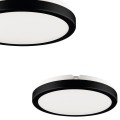 Plafon LED 18W okrągły czarny średnica 22cm do łazienki kotłowni IP65