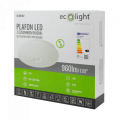 Plafon LED 12W 960lm IP44 4000K PIR EC20102 Eco Light