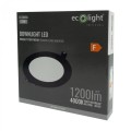 DOWNLIGHT P/T OKRĄG 12W 4000K CZARNY DL-1 EC20464 Eco Light