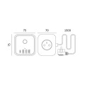 Przedłużacz biały z przewodem 1,5m, 3-gniazda z uziemieniem i wyłącznikiem + 4xUSB
