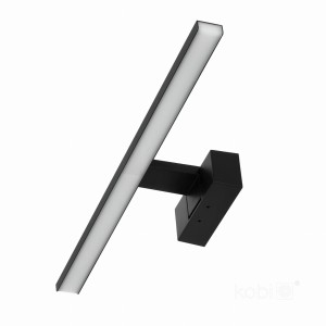 Kinkiet łazienkowy czarny nad lustro galeryjka IP44 40cm LED 8W barwa neutralna 4000K LUMIREFLECT  Kobi