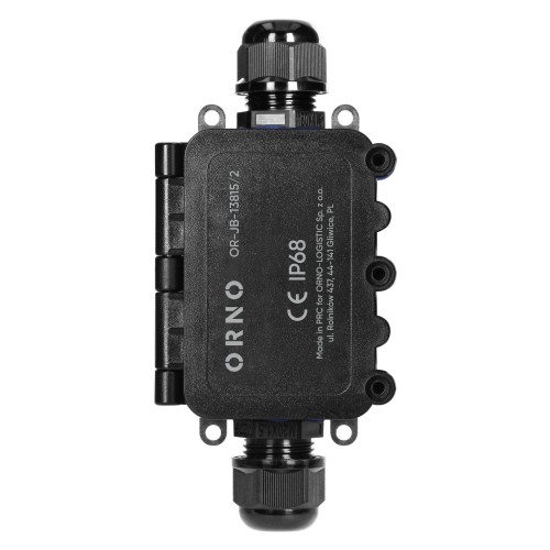 Puszka instalacyjna natynkowa IP68, 0,5-6,0mm² ,2 dławnice M20 Orno