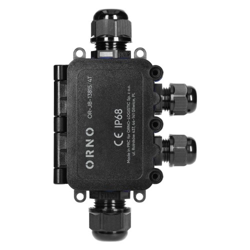 Puszka instalacyjna natynkowa HD IP68, 0,5-6,0mm² ,2 dławnice M20, 2 dławnice M16, układ T Orno