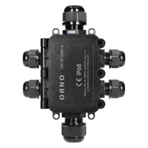 Puszka instalacyjna natynkowa HD IP68, 0,5-6,0mm² ,2 dławnice M20, 4 dławnice M16 Orno