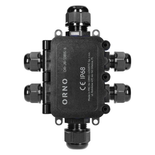 Puszka instalacyjna natynkowa HD IP68, 0,5-6,0mm² ,2 dławnice M20, 4 dławnice M16 Orno