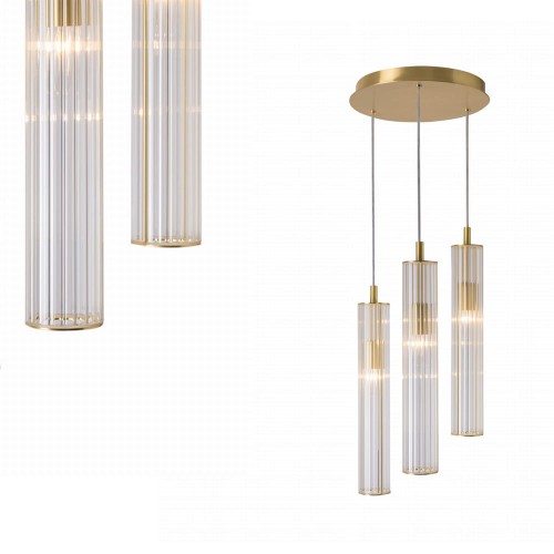 Lampa wisząca ARIA kolor mosiądz E14 LED 1221 Zuma Line